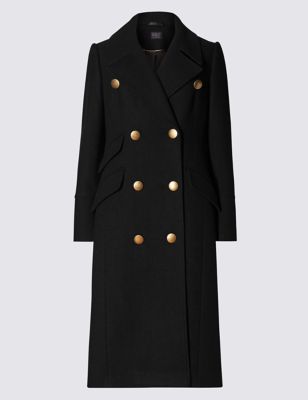 Tailored Fit Military Long Coat